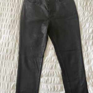 Women's Black Coated Jeans
